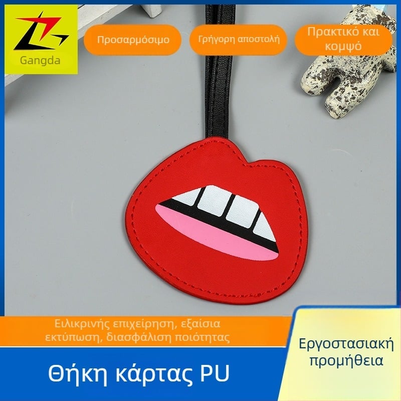 Εξατομικευμένη θήκη PU για κάρτες και ετικέτα αποσκευών με δυνατότητα εκτύπωσης λογότυπου, για φοιτητικά δελτία πρόσβασης, επαγγελματικές κάρτες και ταυτότητες