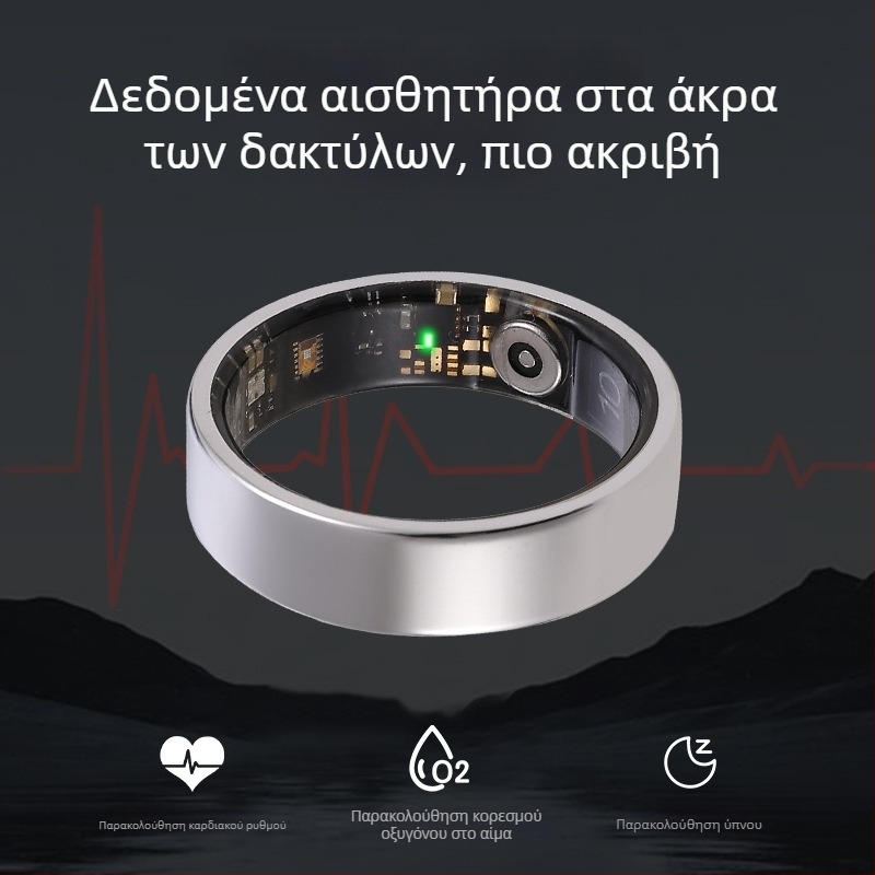 IF-R03 Bluetooth Έξυπνο δαχτυλίδι για παρακολούθηση καρδιακού ρυθμού, διάθεσης, οξυγόνου αίματος και ύπνου