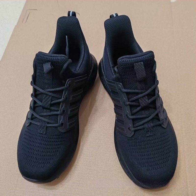 Ανδρικά μαύρα Flyknit παπούτσια εξωτερικού χώρου, διαπνέοντα, αντιολισθητικά, ανθεκτικά στη φθορά, για καθημερινή προπόνηση και τρέξιμο