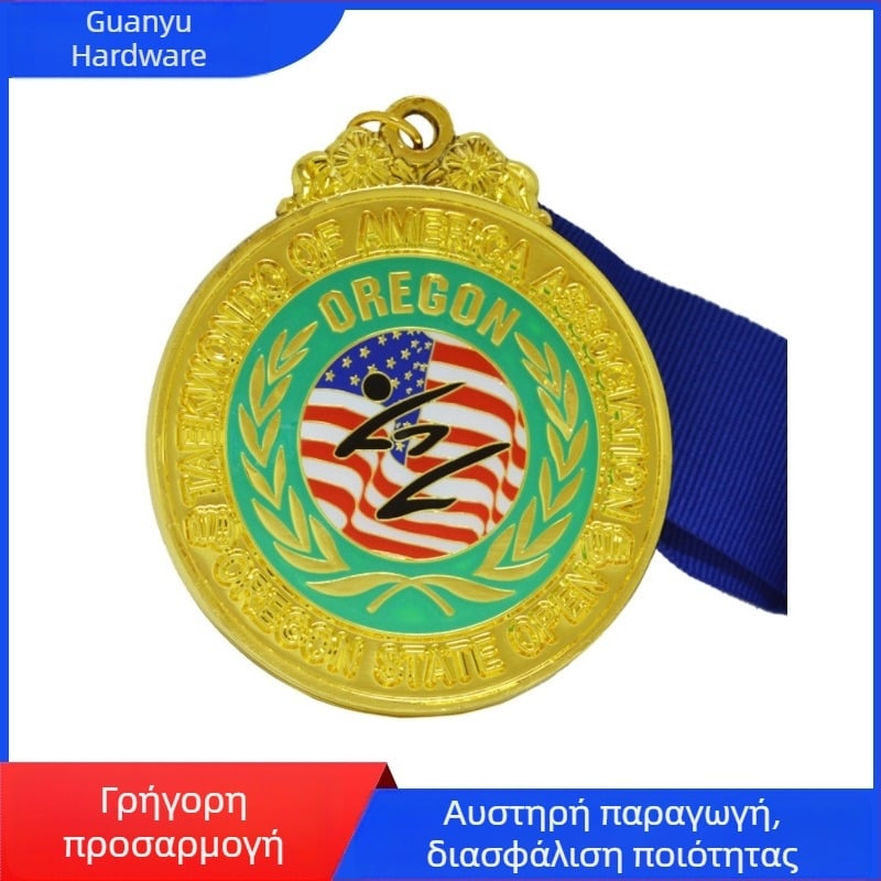 Μεταλλικό μετάλλιο με επίστρωση βαφής για αθλητικά γεγονότα, μνημονικό μετάλλιο μαραθωνίου με πολιτιστικό και δημιουργικό χαρακτήρα, προσωποποιημένο δώρο σε πλακέτα από κράμα ψευδαργύρου