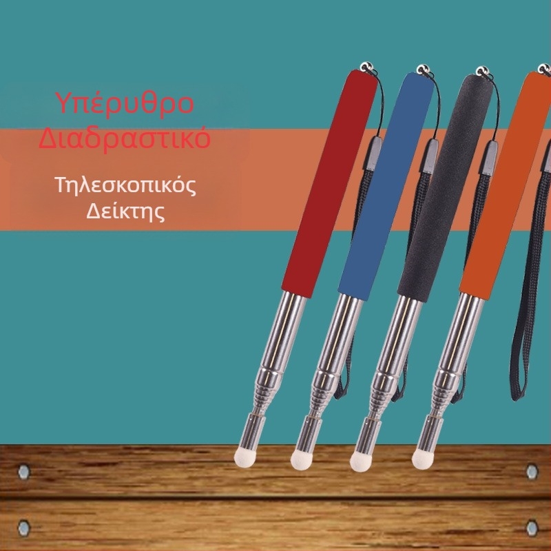 A Liang 1.0 m αναδιπλούμενος δείκτης από ανοξείδωτο χάλυβα για ηλεκτρονικό λευκό πίνακα
