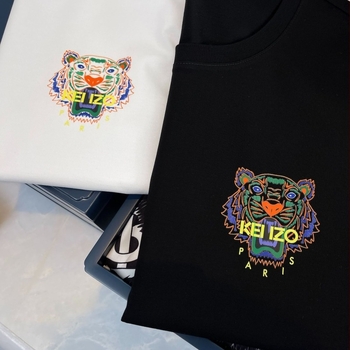 Ανδρικό κοντομάνικο T‑shirt σε εφαρμοστή γραμμή από Ice Silk Cotton, casual με στρογγυλή λαιμόκοψη και εκτύπωση καρτούν