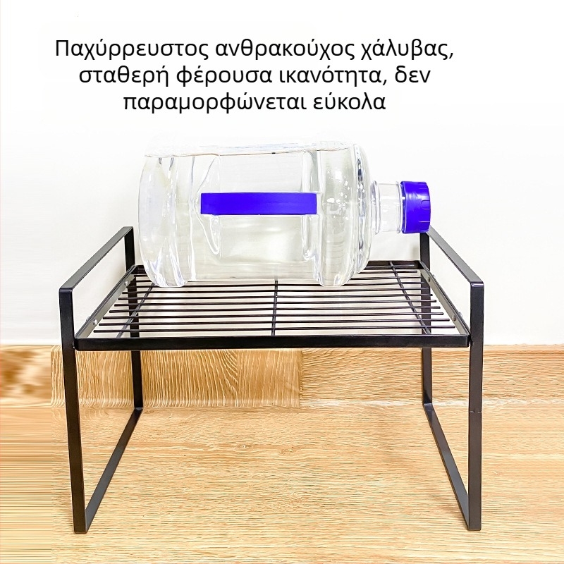 Σφυρήλατο πολυεπίπεδο ράφι αποθήκευσης για ντουλάπες, μικρή ράγα οργάνωσης πιάτων και μπαχαρικών, χωρίς διάτρηση
