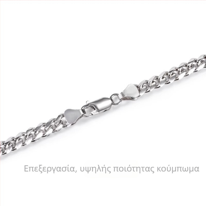 Χειροποίητο ανδρικό κολιέ από τιτάνιο ατσάλι, Cuban αλυσίδα – μινιμαλιστικό και ευέλικτο, λεπτή αλυσίδα για κλείδα, μήκος 51–60 εκ.