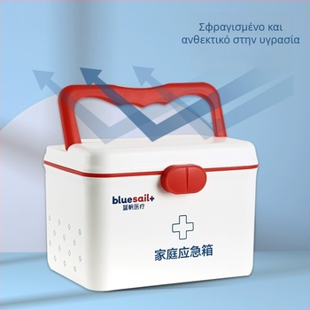 Blue Sail Σετ Έκτακτης Ιατρικής Βοήθειας και Κουτί Διάσωσης – Οικιακή και Φοιτητική Χρήση, Προστασία από Πυρκαγιά και Καταστάσεις Έκτακτης Ανάγκης, Πρώτες Βοήθειες