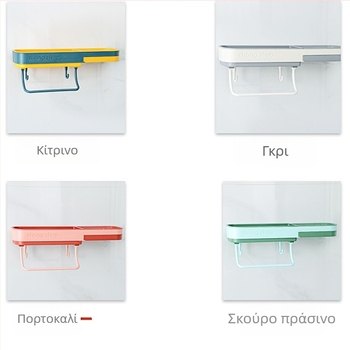 Επιτοίχιο ράφι μπάνιου για σαπούνι και αξεσουάρ – χωρίς τρύπες, εγκατάσταση με κόλλα