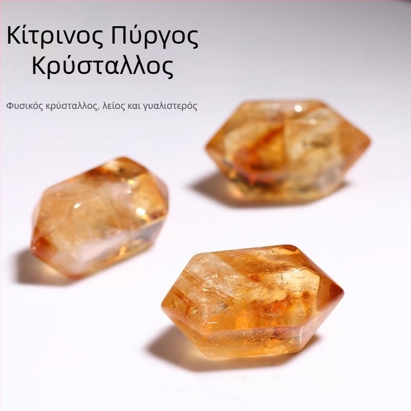 7A φυσικές κιτρινές χαλαζιακές χάντρες με διαχωριστές, κατάλληλες για DIY βραχιόλια και κολιέ, 6 mm