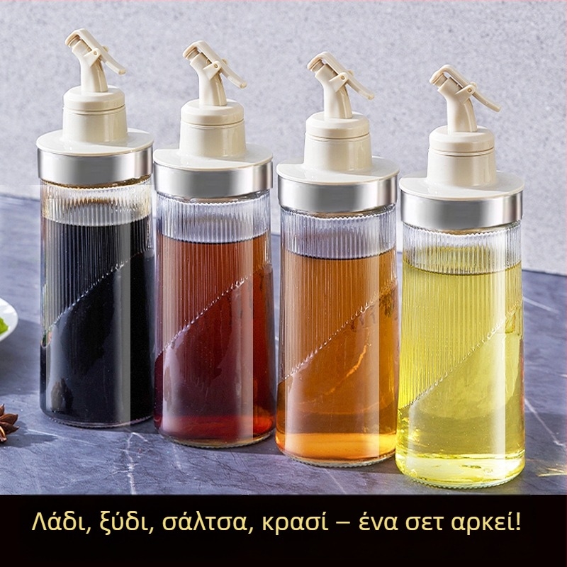 Μπουκάλι ψεκασμού λαδιού για έλεγχο του λαδιού και αρωματισμό· δοχείο για σόγια και ξίδι, οικιακή χρήση