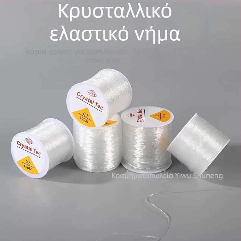 Σετ χαντρών για παιδικό βραχιόλι με διαφανές κρυστάλλινο ελαστικό κορδόνι για περάσιμο χαντρών — αξεσουάρ DIY κοσμήματος
