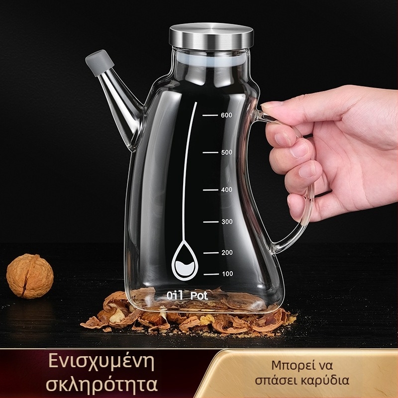 Sparkling Premium γυάλινο μπουκάλι λαδιού υψηλής αντοχής – μεγάλη χωρητικότητα για σόγια και ξίδι, οικιακή αποθήκευση στην κουζίνα
