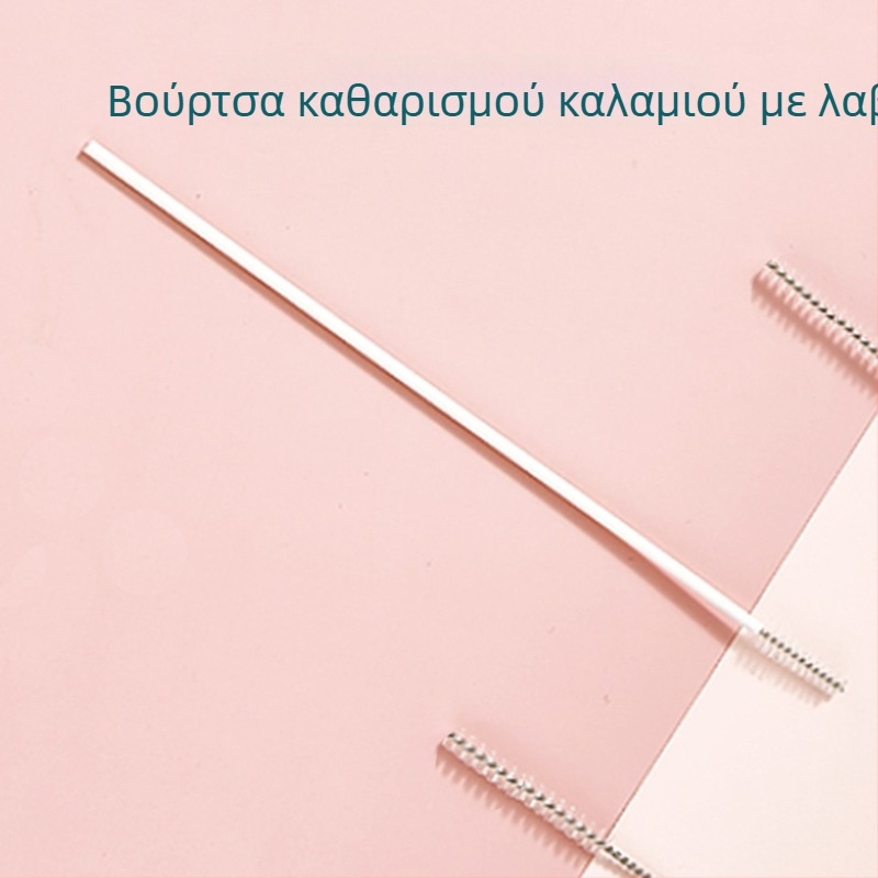 Σετ βουρτσών καθαρισμού μπουκαλιού και καλαμακιού με εκτεταμένη λαβή PP, βούρτσα από νάιλον για καλαμάκια και καθαριστής σωληνώσεων σιλικόνης