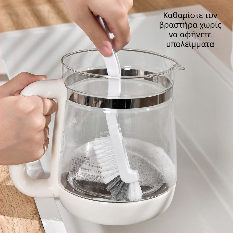 Γιαπωνέζικου στυλ βούρτσα για μπουκάλια με μακριά λαβή και σκληρές τρίχες, για τον καθαρισμό φιαλών, επεξεργαστών βρεφικής διατροφής και μηχανών γάλακτος σόγιας