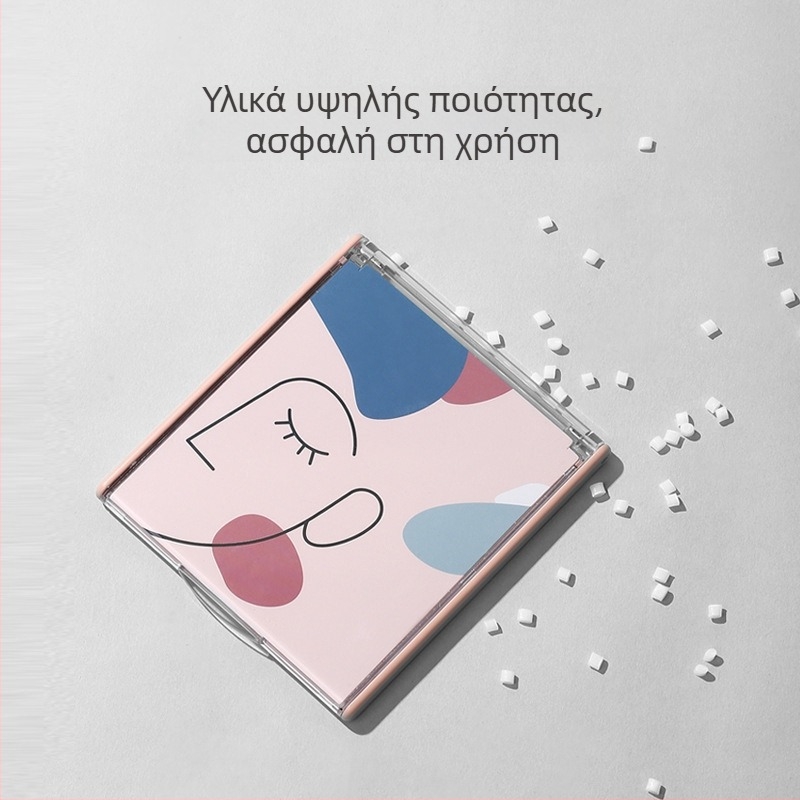 Φορητός αναδιπλούμενος καθρέφτης μακιγιάζ, τετράγωνος επιτραπέζιος καθρέφτης, φοιτητικός καθρέφτης