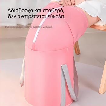 Αναδιπλούμενη φορητή λεκάνη μπάνιου ποδιών με μόνωση και σταθερή θερμοκρασία, ροζ, 66×30 cm