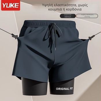 Ανδρικά μαγιό τετράγωνου κόψιματος, γρήγορο στέγνωμα, μοντέρνος σχεδιασμός, μεγάλο μέγεθος, boxer στυλ, για κολύμβηση σε θερμές ιαματικές πηγές