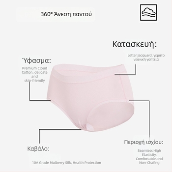Αναπνεύσιμα γυναικεία εσώρουχα από βαμβάκι, σετ τριών τεμαχίων, μεσαίας μέσης, πλήρης κάλυψη, επένδυση καβάλου από βισκόζη