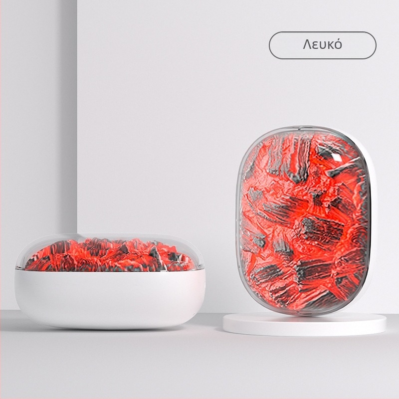 Επαναφορτιζόμενος θερμαντήρας χεριών, 2 σε 1, με δυναμικό φως περιβάλλοντος που μιμείται φλόγα από κάρβουνο