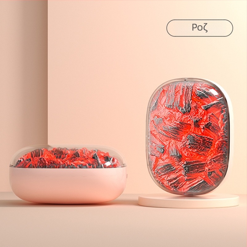 Επαναφορτιζόμενος θερμαντήρας χεριών, 2 σε 1, με δυναμικό φως περιβάλλοντος που μιμείται φλόγα από κάρβουνο