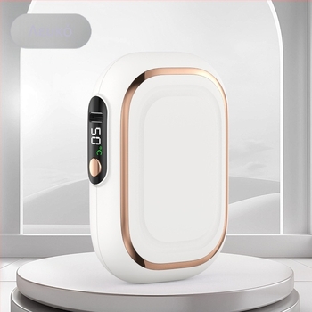 Θερμαντήρας χεριών με ψηφιακή οθόνη, φορητός με σχέδιο γάτας, επαναφορτιζόμενος