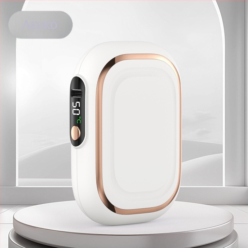 Θερμαντήρας χεριών με ψηφιακή οθόνη, φορητός με σχέδιο γάτας, επαναφορτιζόμενος