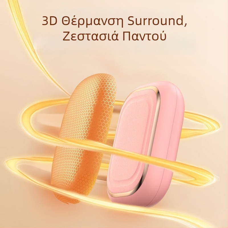 Θερμαντήρας χεριών με ψηφιακή οθόνη, φορητός με σχέδιο γάτας, επαναφορτιζόμενος