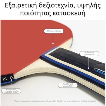 Σετ 2 ρακέτες επιτραπέζιας αντισφαίρισης Μπόκα – γνήσιες, υψηλής ελαστικότητας, ανθεκτικές, ιδανικές για αρχάριους και παιδιά