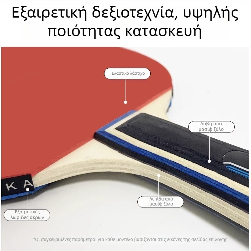 Σετ 2 ρακέτες επιτραπέζιας αντισφαίρισης Μπόκα – γνήσιες, υψηλής ελαστικότητας, ανθεκτικές, ιδανικές για αρχάριους και παιδιά