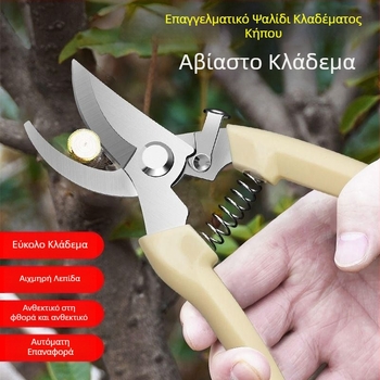 Κλαδευτικά ψαλίδια κήπου από ανοξείδωτο ατσάλι για φρούτα, λουλούδια και γλάστρες
