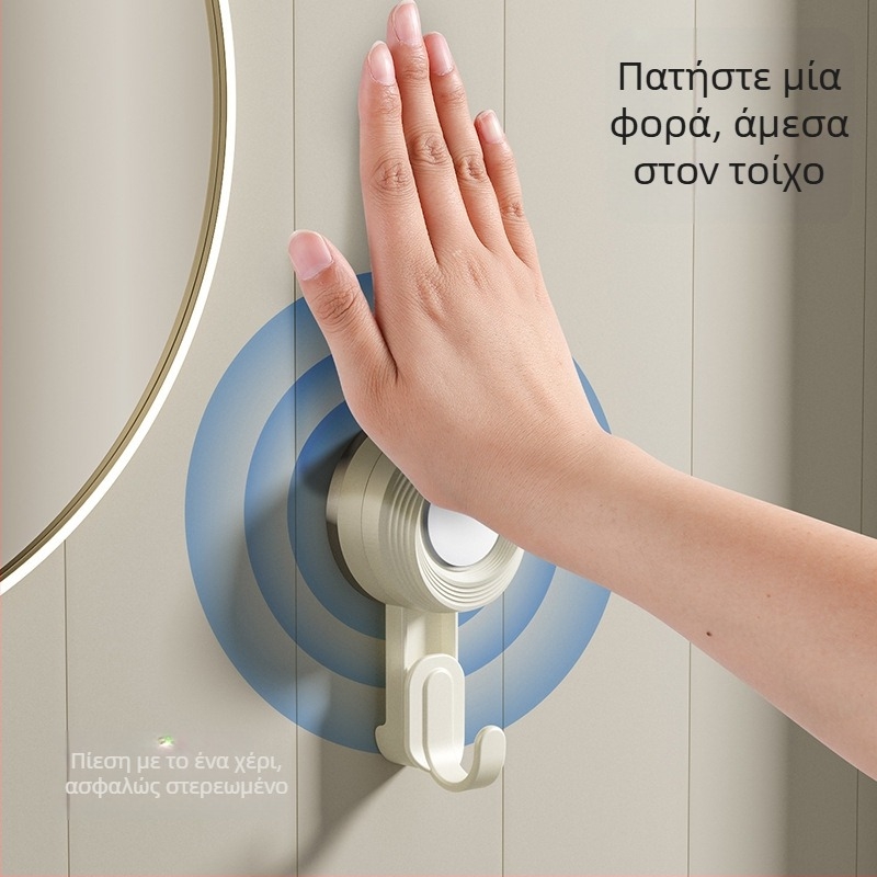 Κρεμάστρα μπάνιου με περιστρεφόμενη κύπελλο αναρρόφησης, τοίχου, υψηλή αντοχή, χωρίς τρύπες, επίτοιχη τοποθέτηση, χωρίς ίχνη πίσω από την πόρτα