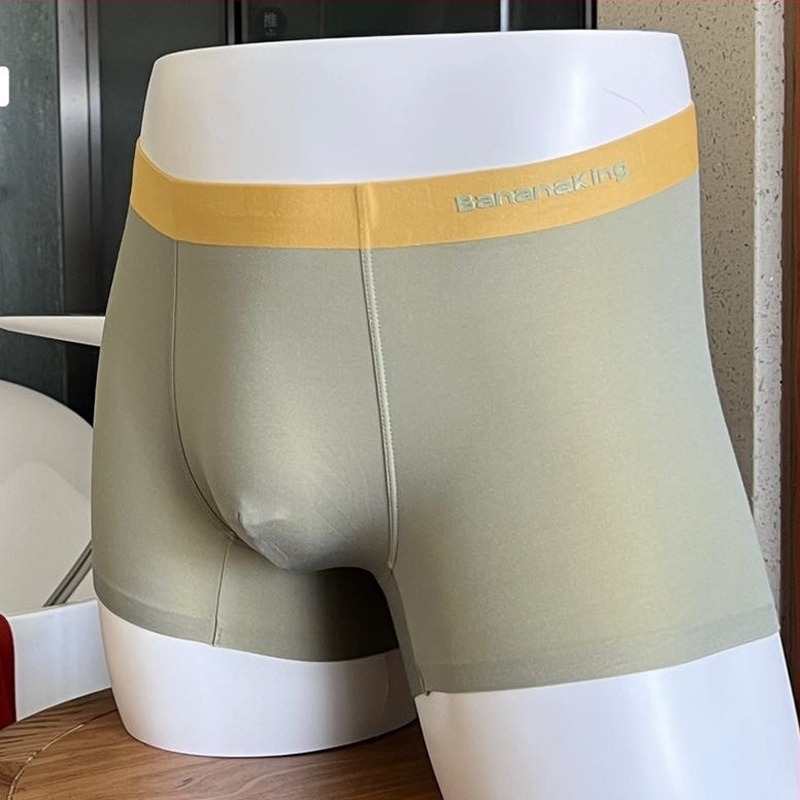 Banana Will Ανδρικά Boxer Briefs από Modal, Μπλε Κρύσταλλο, 3 τεμάχια, Χρωματικό Μπλοκ, Συσκευασία σε Κουτί