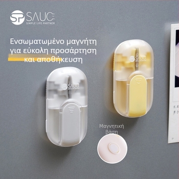 Μαγνητικός κόπτης χαπιών και διαχωριστής SP SAUCE, φορητό κουτί φαρμάκων με δύο διαμερίσματα
