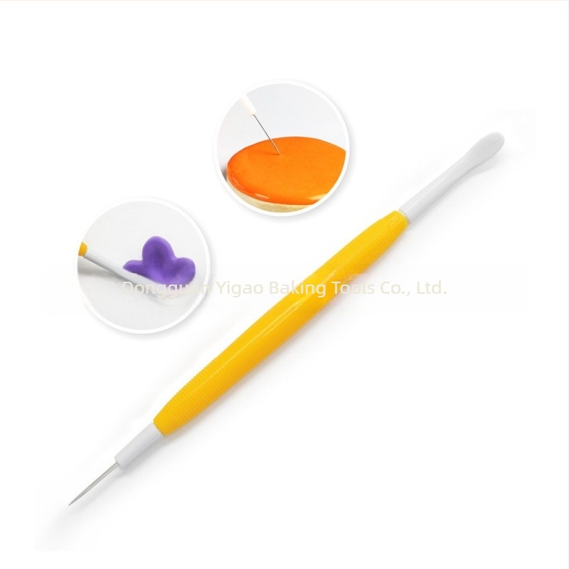 Εργαλείο φοντάν με βελόνα εξαερισμού και χρωματισμένες χάντρες για διακόσμηση τούρτας, ζαχαροπλαστική DIY
