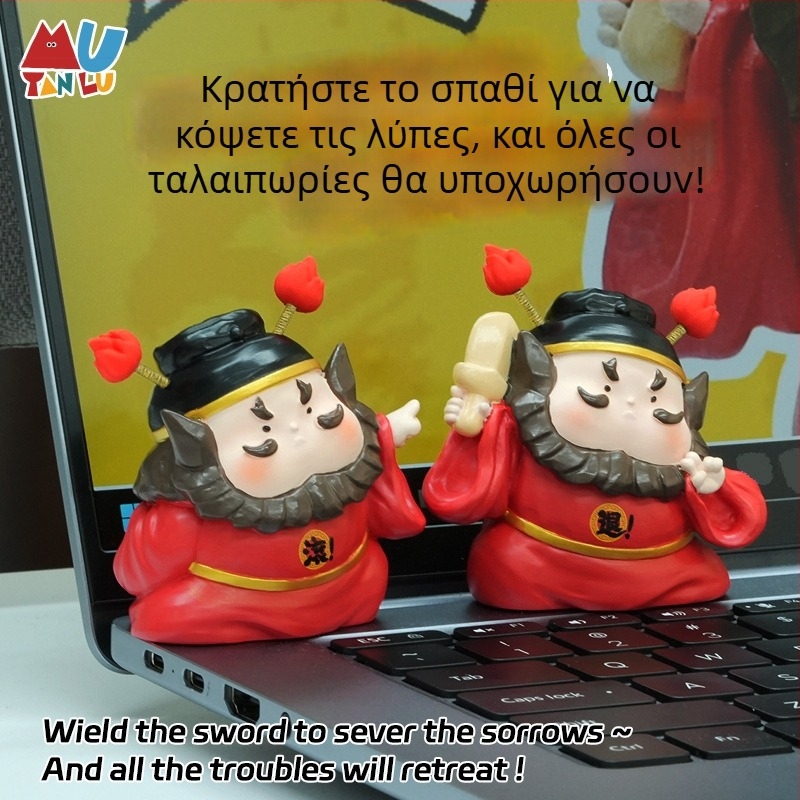 Zhong Kui διακοσμητικό γραφείου και κεντρικής κονσόλας αυτοκινήτου για ανακούφιση άγχους