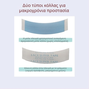 Διπλής όψεως βιολογικός φιλμ κόλλα για περούκες – αδιάβροχο, ανθεκτικό στον ιδρώτα, υψηλή πρόσφυση, αόρατο επίθεμα για πλέξιμο μαλλιών