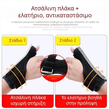 Προστασία καρπού με σταθεροποιητές δακτύλου και αντίχειρα για διάστρεμμα, γάντι προστασίας για χρήση με ποντίκι