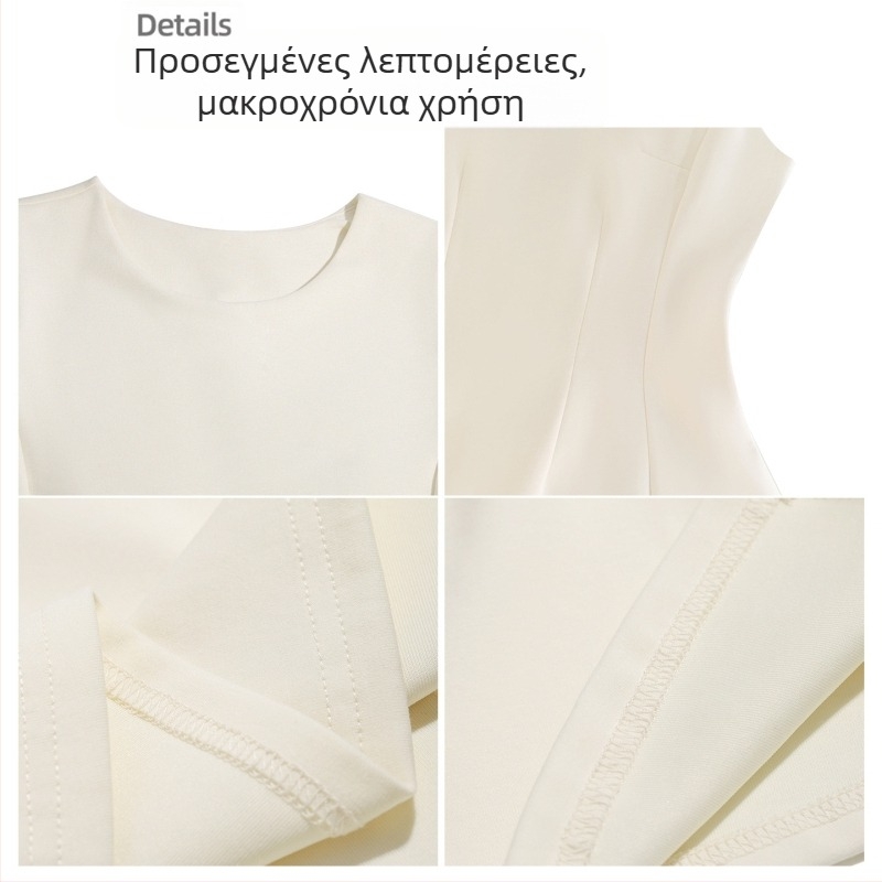 Φόρεμα χωρίς μανίκια σε γραμμή Α, βερικοκί χρώμα, ελαφρύ καλοκαιρινό, μονόχρωμο, με υψηλή μέση, έμπνευση από Χεπμπερν
