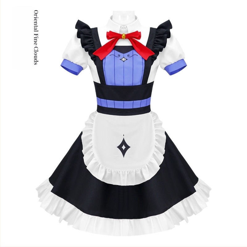 Κοστούμι maid cosplay με ανατολικό μοτίβο σύννεφων, Yin Feixing στυλ, anime κοστούμι