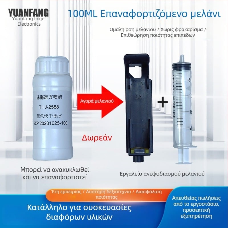 Φορητός Inkjet εκτυπωτής ημερομηνιών με γρήγορο στέγνωμα μελάνης σε κόκκινο, κίτρινο, μπλε, λευκό, πράσινο και μωβ
