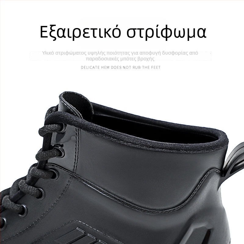 Ανδρικά μποτάκια βροχής με χαμηλό ύψος, μοντέρνα και ανθεκτικά αδιάβροτα παπούτσια