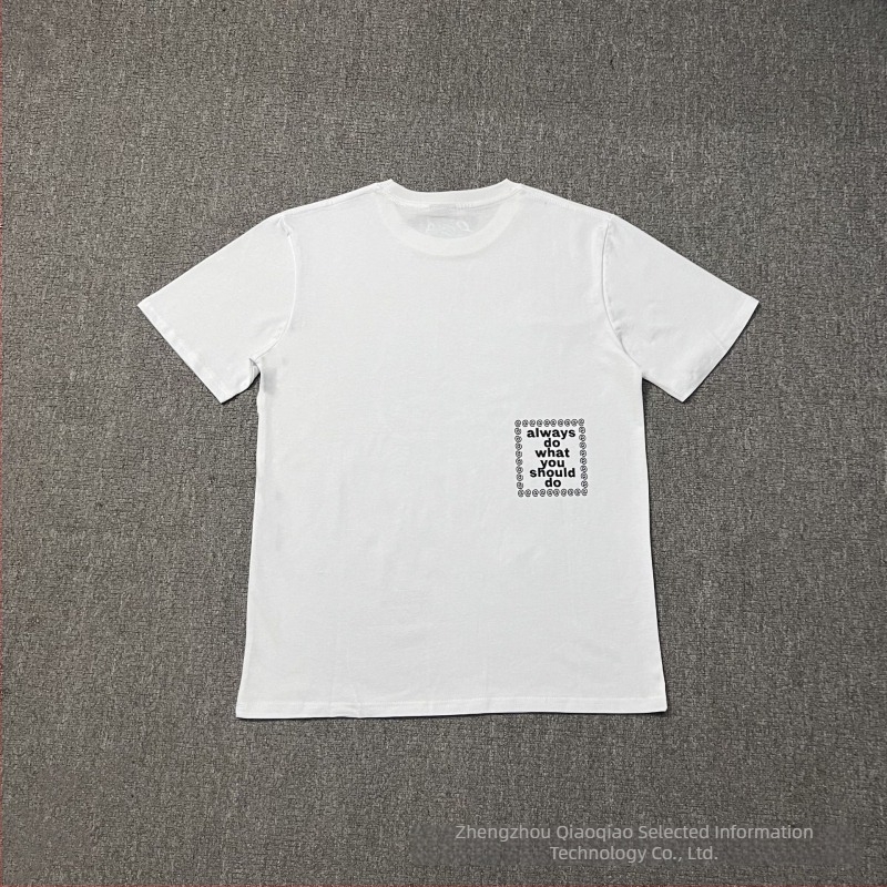 ADWYSD Ανδρική χαλαρή κοντομάνικη T-shirt με στρογγυλή λαιμόκοψη - δρόμος hip-hop στυλ, εκτύπωση λογότυπου, 91-95% βαμβάκι, 180-250 g, Άνοιξη 2024