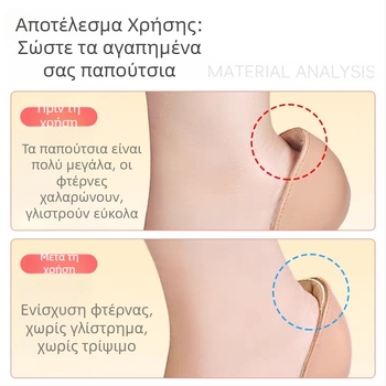 2-σε-1 Τ-σχημής πάτοι φτέρνας για γυναίκες, αποτρέπουν την ολίσθηση σε ψηλά τακούνια, άνετοι και αντιτριβής, ημιμέγεθος πάτοι για μικρότερα παπούτσια