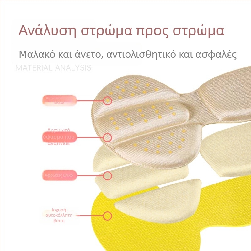 2-σε-1 Τ-σχημής πάτοι φτέρνας για γυναίκες, αποτρέπουν την ολίσθηση σε ψηλά τακούνια, άνετοι και αντιτριβής, ημιμέγεθος πάτοι για μικρότερα παπούτσια