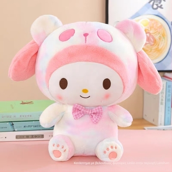 Sanrio σειρά Tie-Dye: πολύχρωμα μεταμορφούμενα λούτρινα Panda, Cinnamoroll και Kuromi
