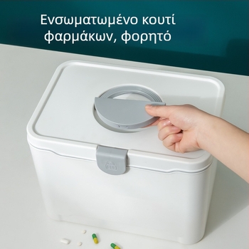 Μεγάλης χωρητικότητας οικιακό ιατρικό κιτ και κουτί πρώτων βοηθειών
