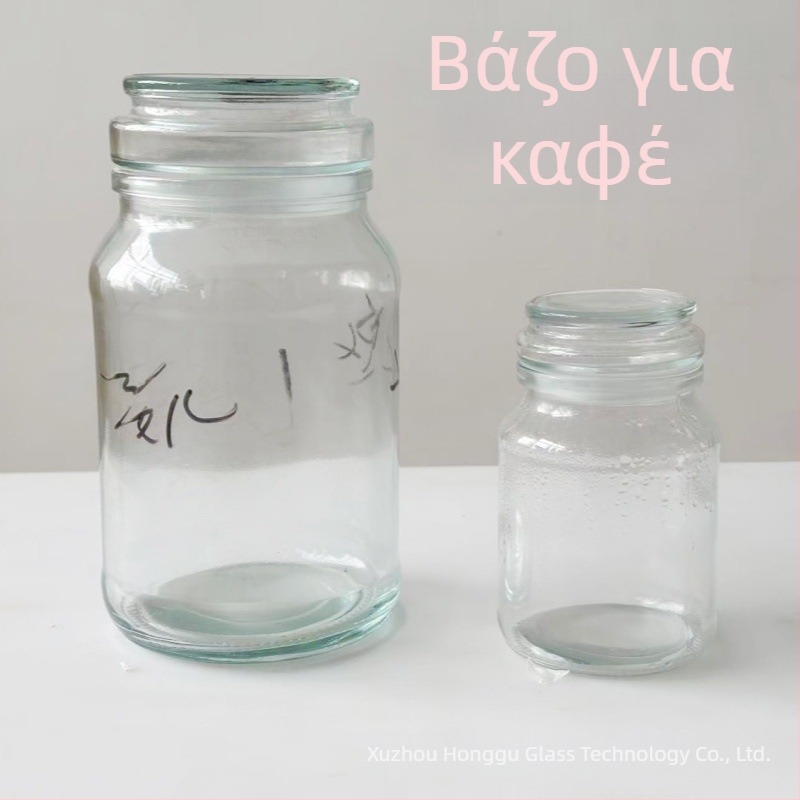 Γυάλινο σφραγισμένο βάζο αποθήκευσης στιγμιαίου καφέ, μεγάλο δοχείο 1500 ml, χωρίς μόλυβδο, τροφική ποιότητα