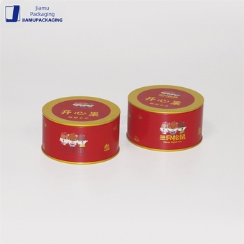 Κυκλική μεταλλική συσκευασία για φιστίκια και σοκολατάκια, JM-123