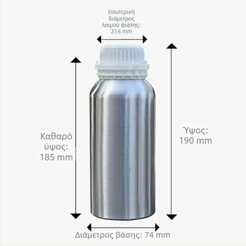 500 ml γυαλισμένο αλουμινένιο μπουκάλι καλλυντικών, κενή συσκευασία, σφραγμένο αλουμινένιο δοχείο