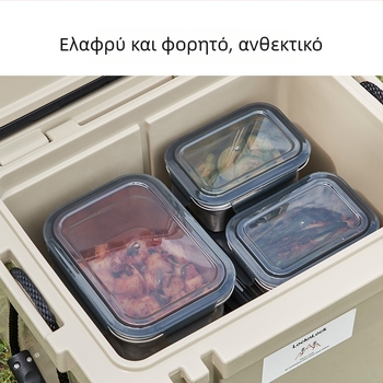 Δοχείο για μεσημεριανό από ανοξείδωτο ατσάλι 304 με σφραγιζόμενο καπάκι – κατάλληλο για αποθήκευση φαγητού στο ψυγείο, για γραφείο