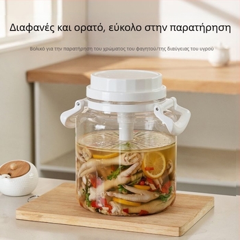 Αεροστεγής πλαστικός βάζο τουρσί με λαβή – κατάλληλο για αποθήκευση τουρσιών και πικάντικων σαλτσών