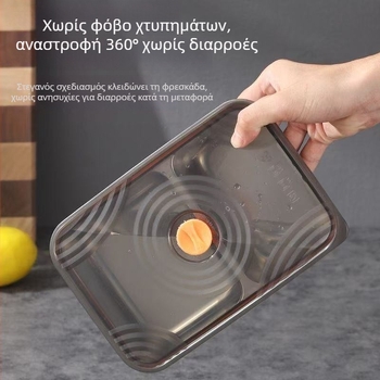 Ανοξείδωτο κουτί με διαμερίσματα, αδιαπέραστη σφράγιση, φορητό και κατάλληλο για θέρμανση γευμάτων